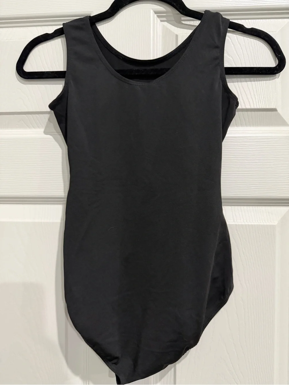 Black Kids One-Piece Leotard with Twist Front